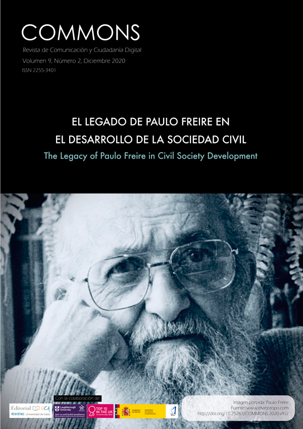 					Ver Vol. 9 Núm. 2 (2020): El legado de Paulo Freire en el desarrollo de la sociedad civil
				